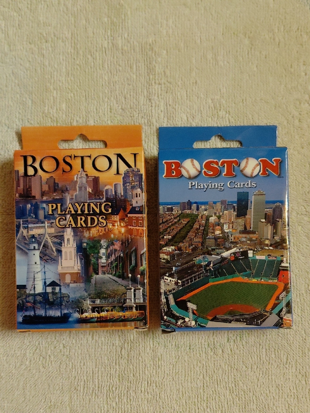 BOSTON, 2 Packs Of Unopened Souveneir Playing Cards, Fenway Park & Downtown Area